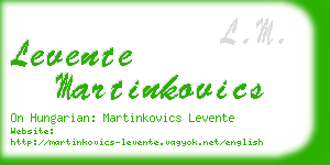 levente martinkovics business card